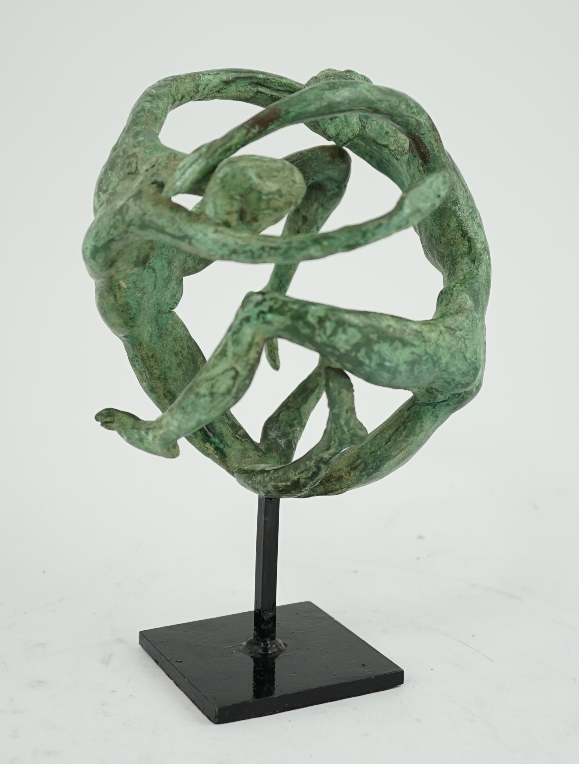 David Wynne (1926-2014). A bronze maquette, 'Dancing Nudes'